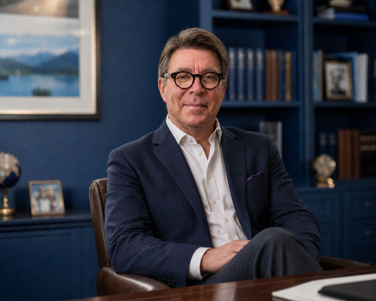 Steven Wilkinson at his desk